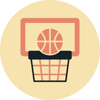 Basketbol potası ikonu. vektör illüstrasyonu