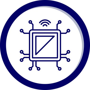 devre kartı simgesi vektör illüstrasyonu