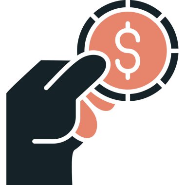 Para için. Web simgesi basit illüstrasyon