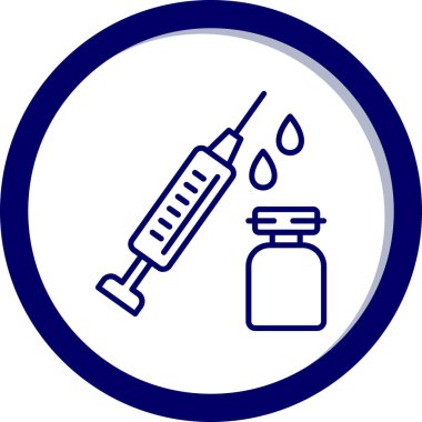 Aşı. Web simgesi basit illüstrasyon