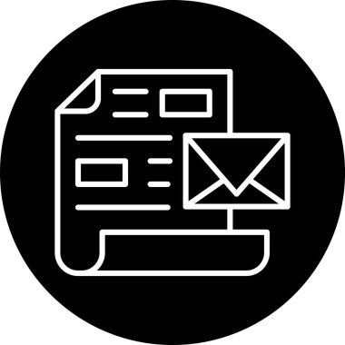 E-posta. Web simgesi basit illüstrasyon