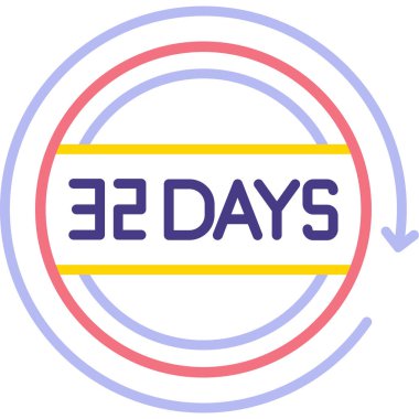 3 günlük ikon vektör illüstrasyonu