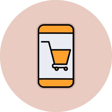 Alışveriş arabası vektör simgesi