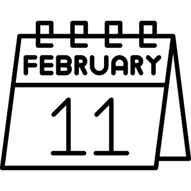 1 Şubat simge tasarımı, vektör illüstrasyonu, eps