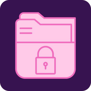 Asma kilit. Web simgesi basit illüstrasyon