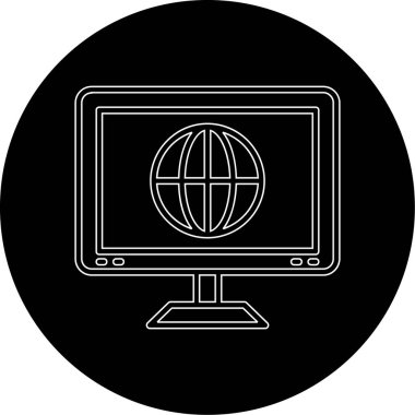 Bilgisayar simgesi. vektör illüstrasyonu