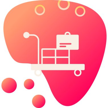 Bir alışveriş arabası simgesinin vektör çizimi.