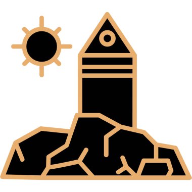 Roket ikonu. Vektör illüstrasyonu