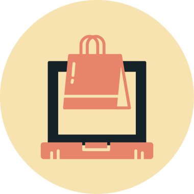 Bagaj. Web simgesi basit illüstrasyon