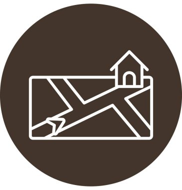 Bir ev simgesinin vektör illüstrasyonu