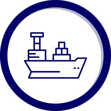 Gemi simgesi vektör illüstrasyonu