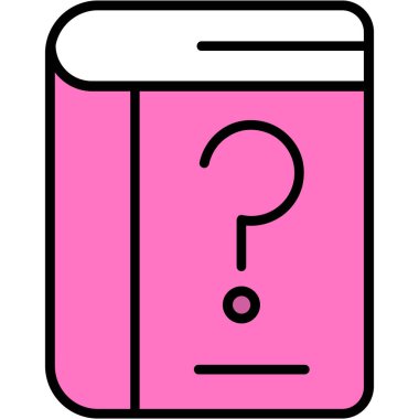 Bir kitabın karikatür simgesinin vektör çizimi