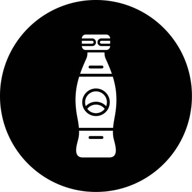 Bir şişe simgesinin vektör illüstrasyonu