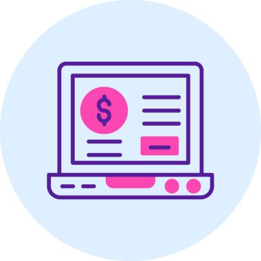 Bilgisayar. Web simgesi basit illüstrasyon