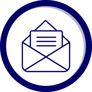 Zarf. Web simgesi basit illüstrasyon