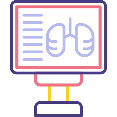 Ciğerler. Web simgesi basit illüstrasyon