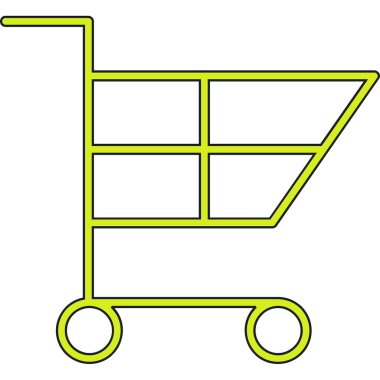 Alışveriş arabası ikonu. özet çizimi