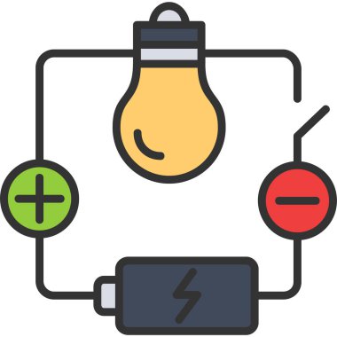 pil simgesi, vektör illüstrasyonu