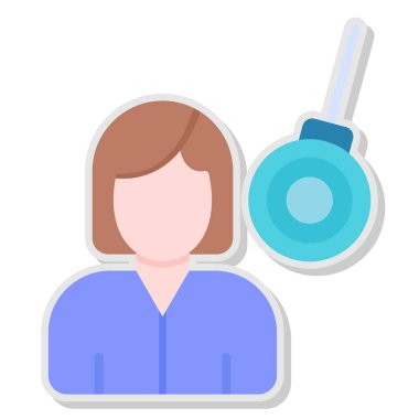 Doktor kadın simgesi, izometrik biçim