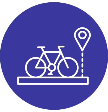 Bisiklet. Web simgesi basit illüstrasyon