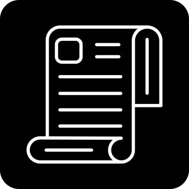 Gazete web simgesi, vektör çizim