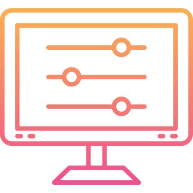 ekran simgesi, vektör illüstrasyonunu izle