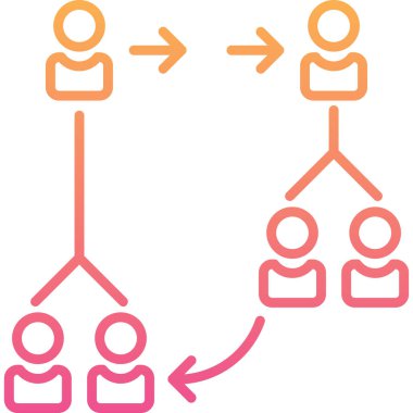 Bir ağa bağlı bir grup insanın vektör illüstrasyonu