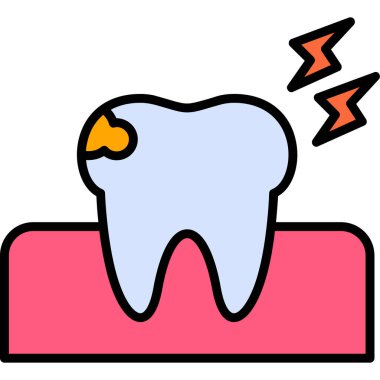 Diş. Web simgesi basit illüstrasyon
