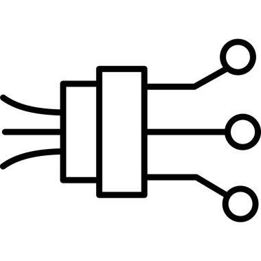 Ampul simgesi. Basit vektör illüstrasyonu