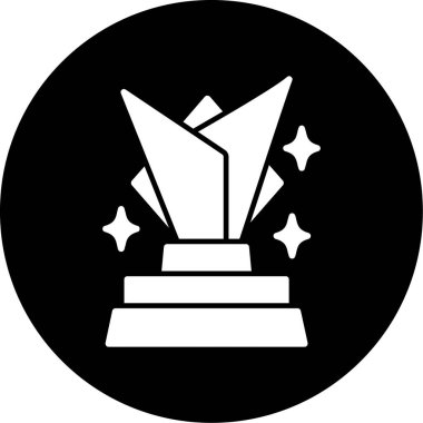 Ödülü Kupası simge vektör çizim