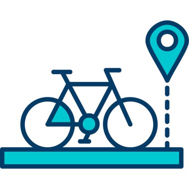 bisiklet ikonu vektör illüstrasyonu