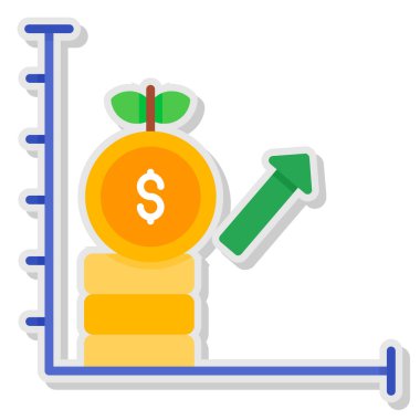 iş büyüme vektör simgesi