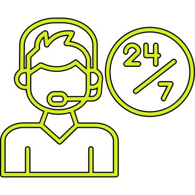 Çağrı merkezi müşteri hizmetleri simgesi. beyaz arkaplanda izole edilmiş web tasarımı için müşteri merkezi servis vektör simgesi