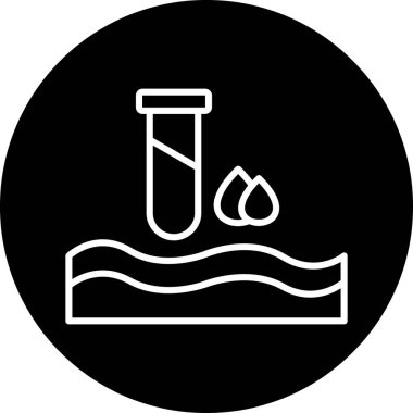 Test tüpü simgesi. vektör illüstrasyonu