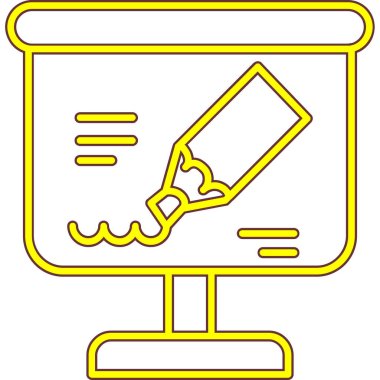 Modern eğitim ikonunun vektör illüstrasyonu