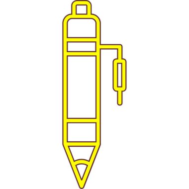 Cetvel ikonlu kalem. Web için kalem vektör simgelerinin özet çizimi