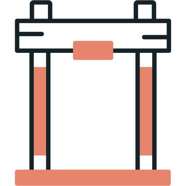 Yedek kulübesi Web simgesi basit illüstrasyon