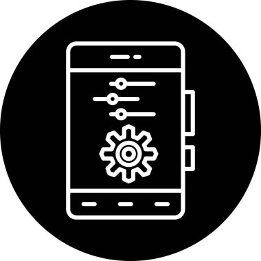 Cep telefonu simgesinin vektör illüstrasyonu