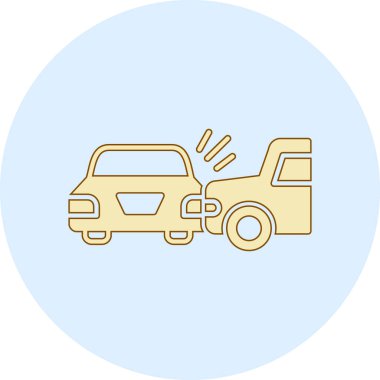 kaza simgesi, vektör illüstrasyonu