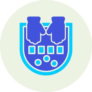 Bir kalkan simgesinin vektör illüstrasyonu