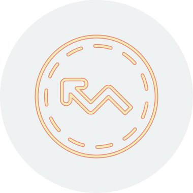 Bir çember simgesinin vektör illüstrasyonu