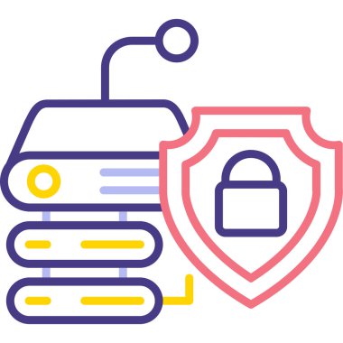 güvenli web renk ikonu vektör çizimi