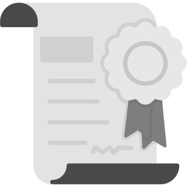 ödül sertifikası diploma simgesi doldurulmuş özet biçimi