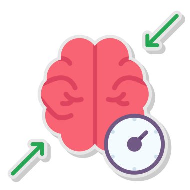 Beyin simgesi olan beyin, vektör illüstrasyonu