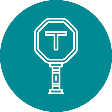 Yol işareti simgesinin vektör illüstrasyonu