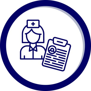 Doktor ikonu. Basit resimleme