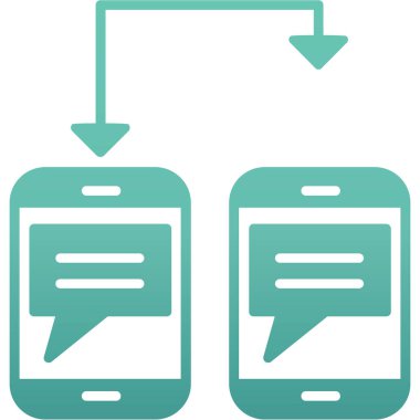 Konuş. Web simgesi basit illüstrasyon