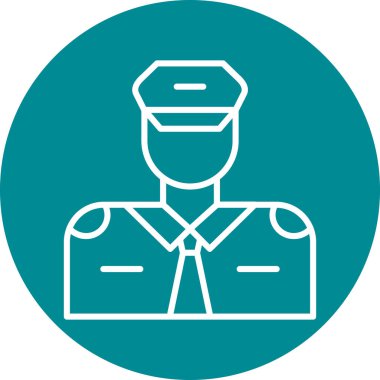 Polis memuru ikon vektör illüstrasyonu