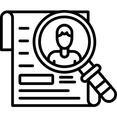 arama büyüteç simgesi, özet biçimi