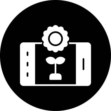 Bir bitki simgesinin vektör illüstrasyonu